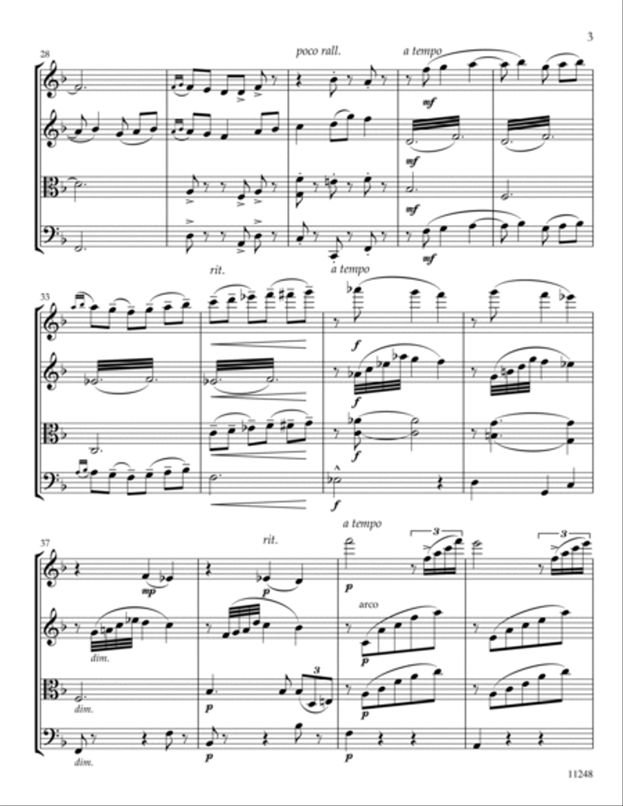 Musetta's Waltz String Quartet scores gallery preview page 3