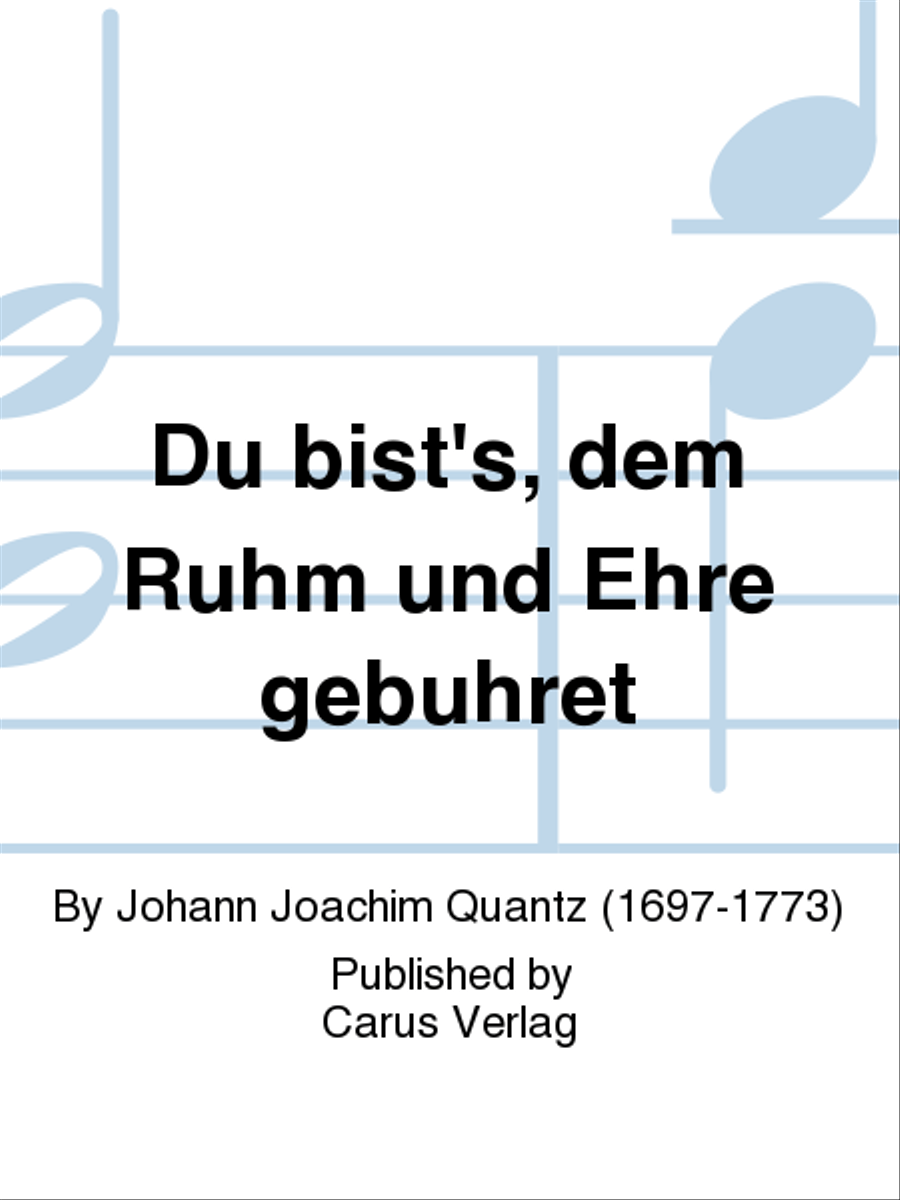 Du bist's, dem Ruhm und Ehre gebuhret 4-Part scores gallery preview page 1