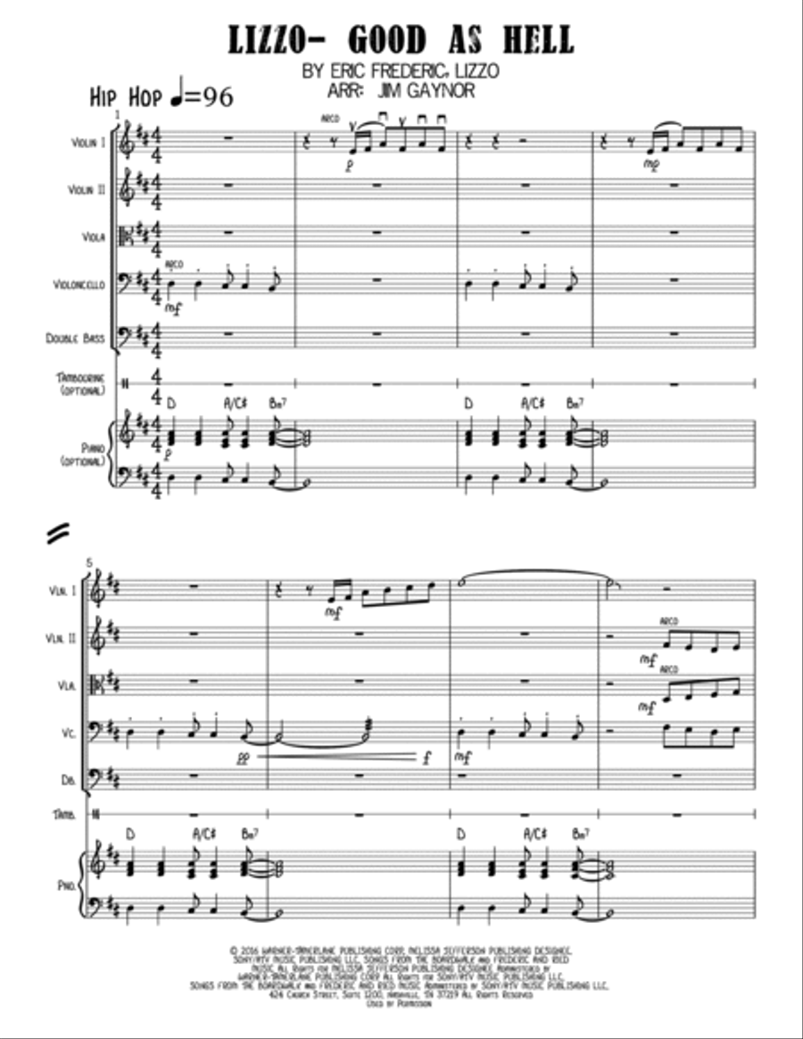 Good As Hell Good As Hell String Orchestra scores gallery preview page 2