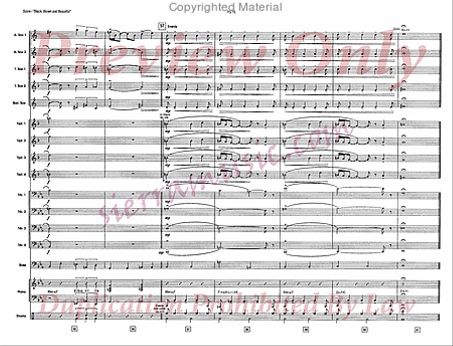 Black, Brown And Beautiful Big Band scores gallery preview page 11