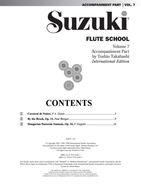 Suzuki Flute School, Volume 7