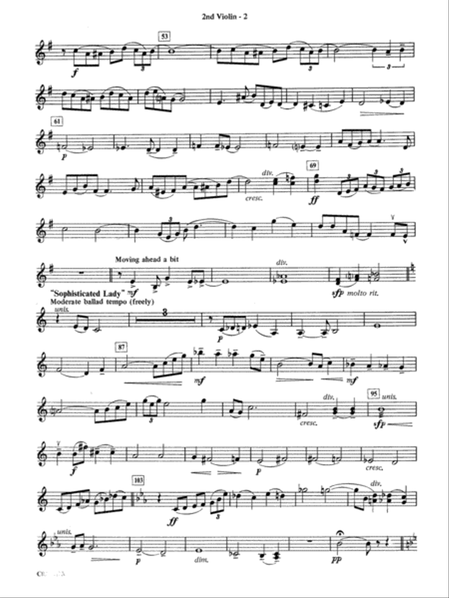 Duke Ellington: 2nd Violin Full Orchestra scores gallery preview page 2