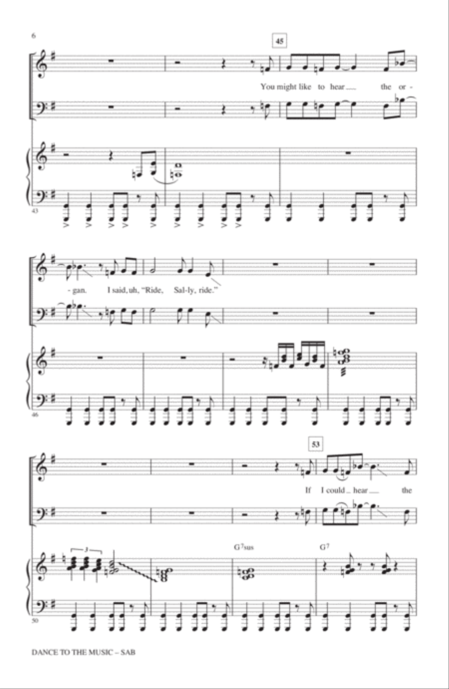 Dance To The Music 3-Part scores gallery preview page 5