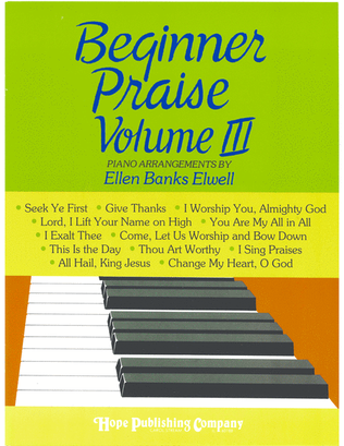 Book cover for Beginner Praise, Vol. III