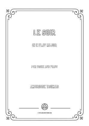 Book cover for Thomas-Le soir in E flat Major,for Voice and Piano