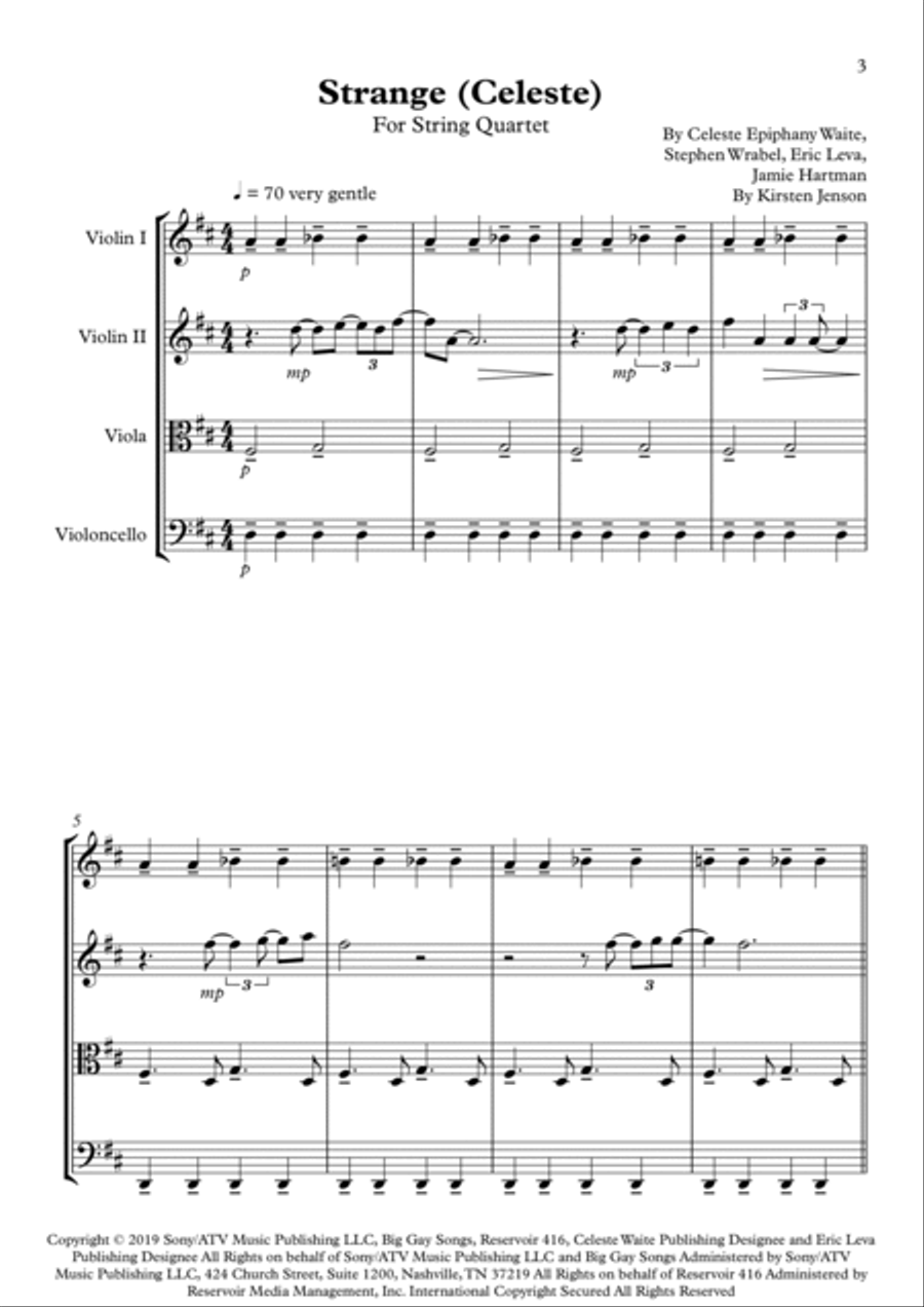 Strange String Quartet scores gallery preview page 4