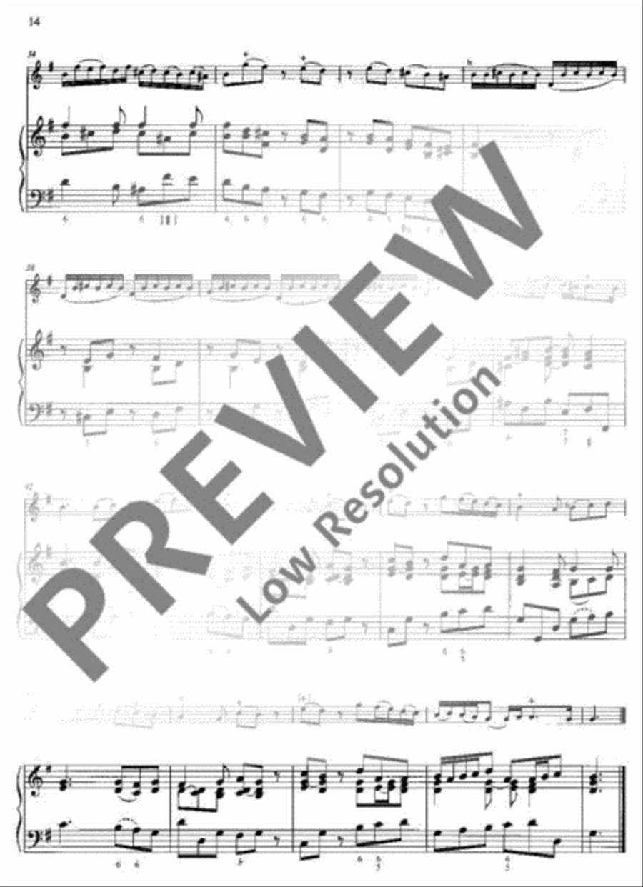 Sonata No. 1 G major Flute scores gallery preview page 15