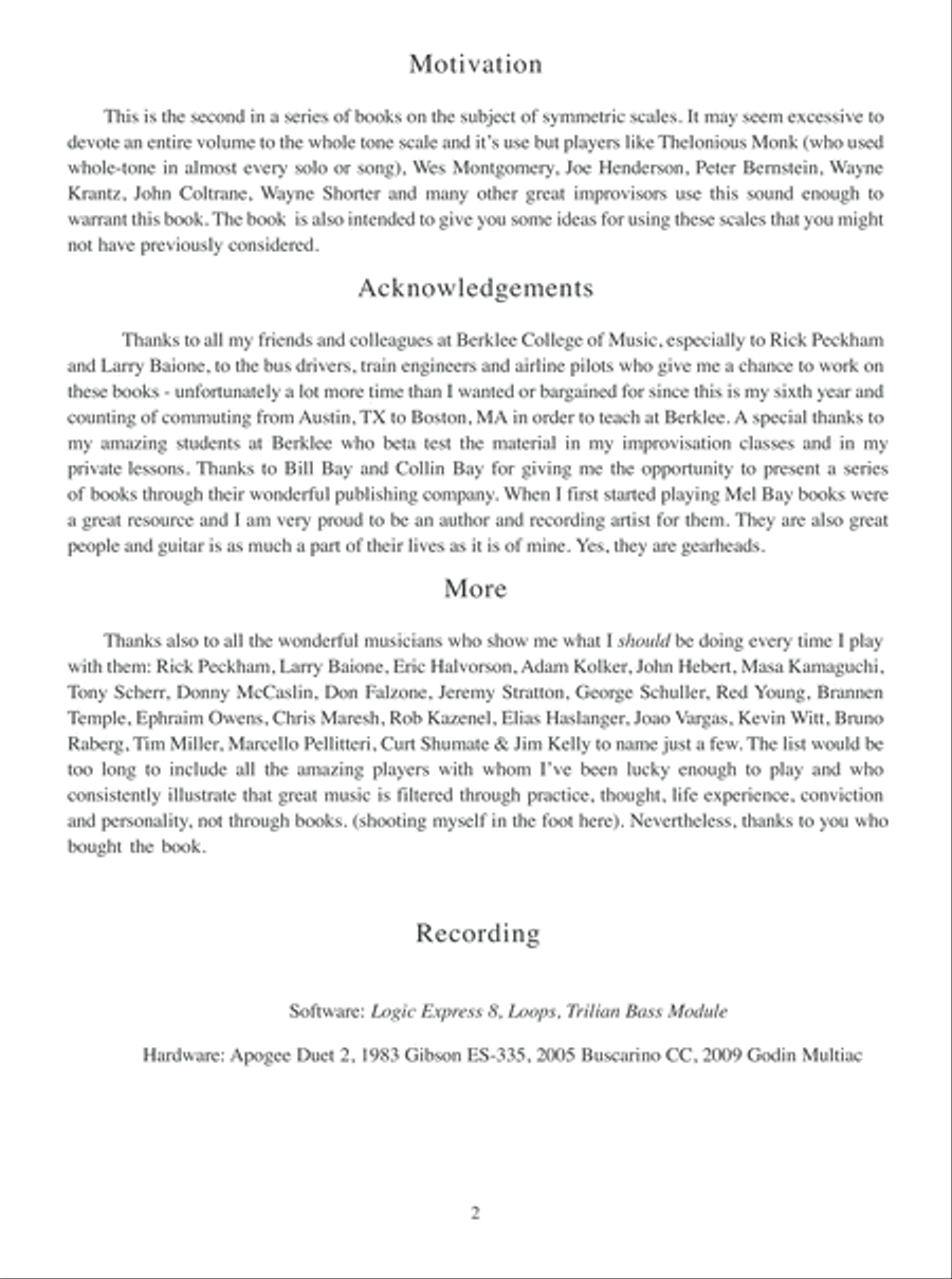 Symmetric Solutions: The Whole Tone Workbook Electric Guitar scores gallery preview page 3