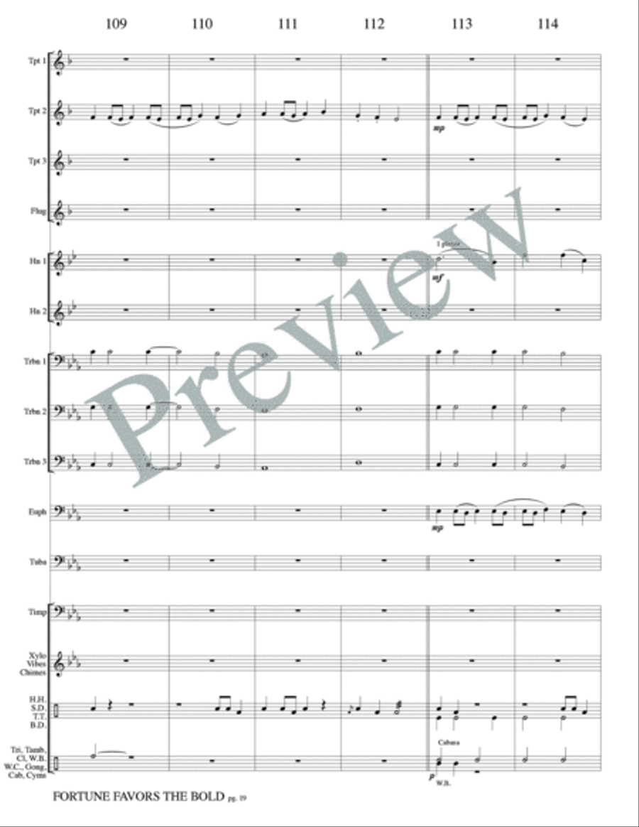 Fortune Favors the Bold - A Gladiator Story Small Ensemble scores gallery preview page 21