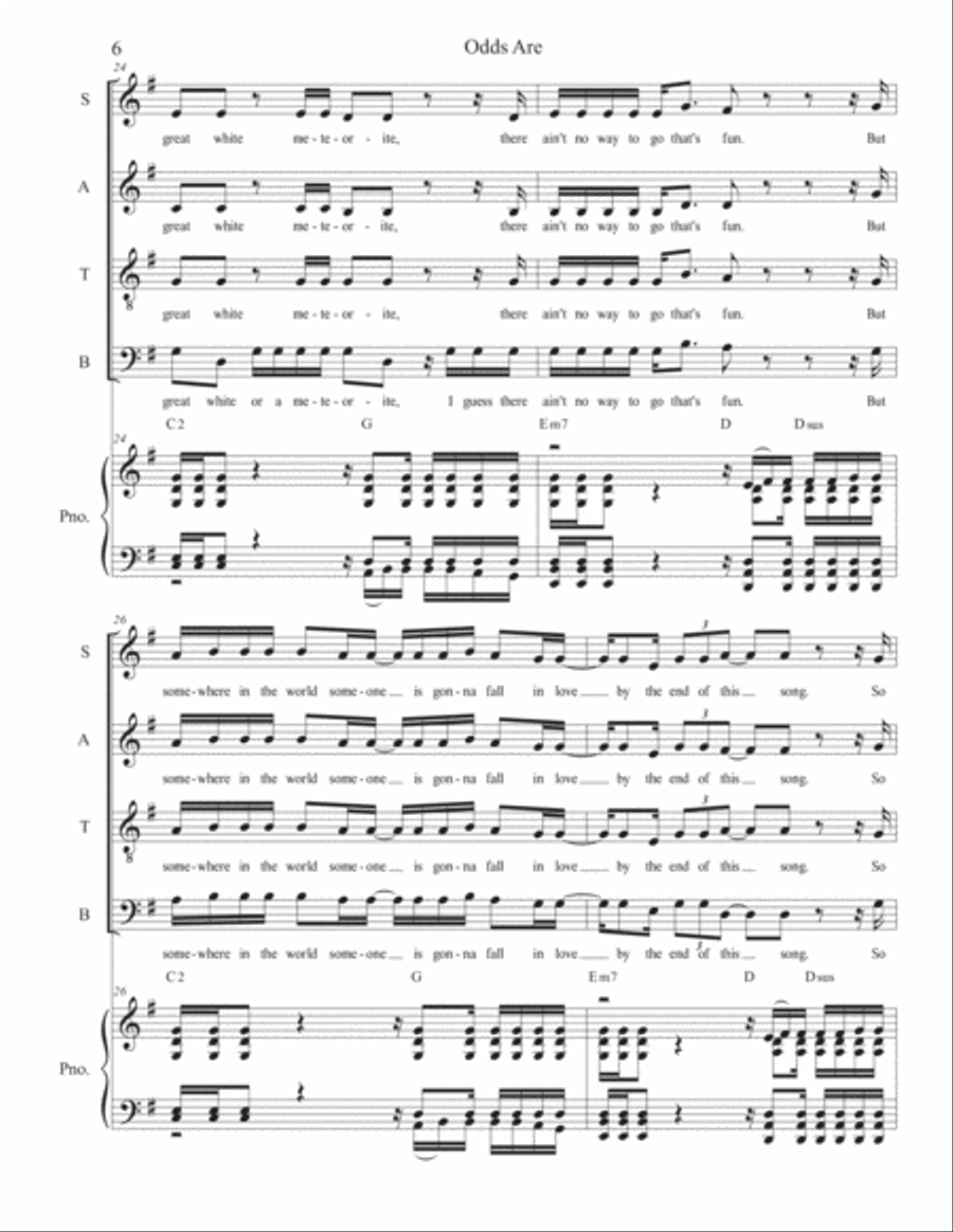 Odds Are 4-Part scores gallery preview page 6
