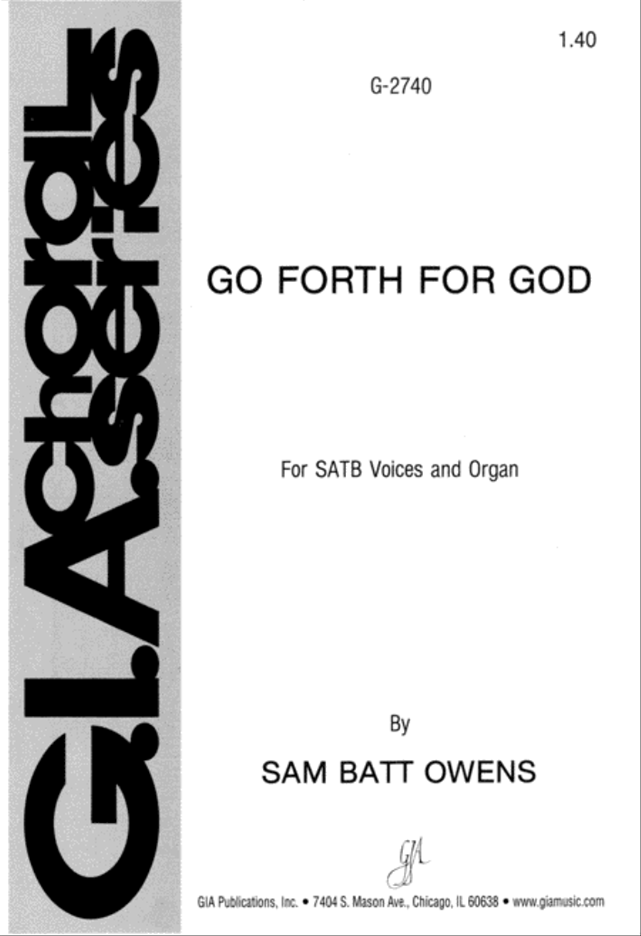 Go Forth for God 4-Part scores gallery preview page 1