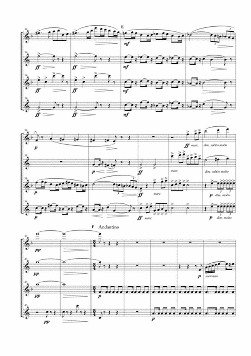 "L'Arlesienne Suite No. 2" for Saxophone Quartet image number null