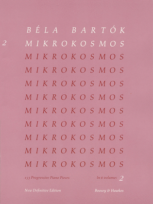 Book cover for Mikrokosmos Volume 2 (Pink)