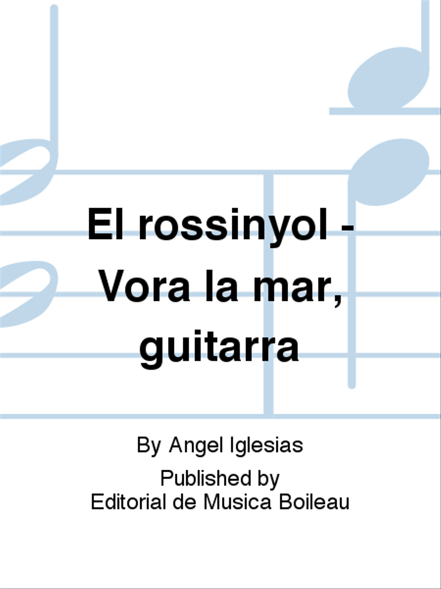 El rossinyol - Vora la mar, guitarra Guitar scores gallery preview page 1