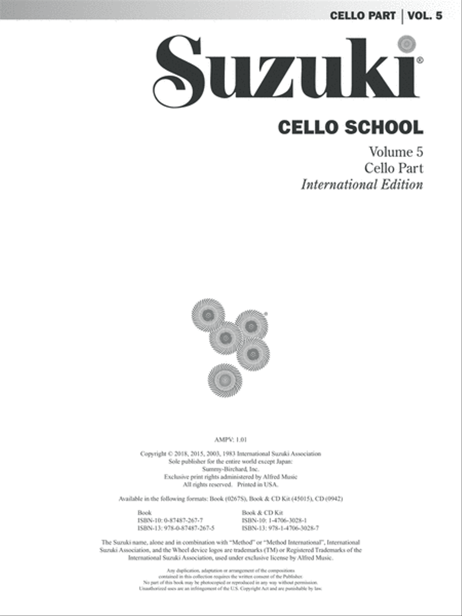 Suzuki Cello School, Volume 5