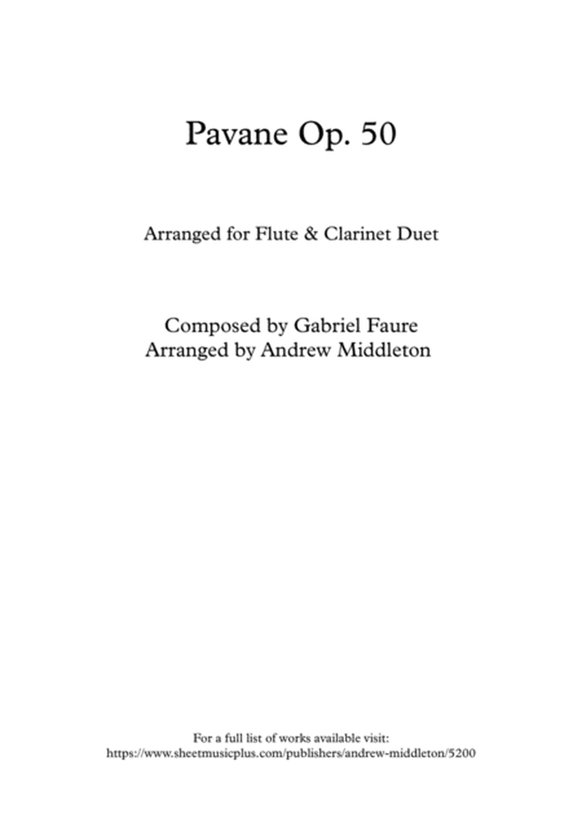 Pavane Op. 50 arranged for Flute and Clarinet Duet image number null