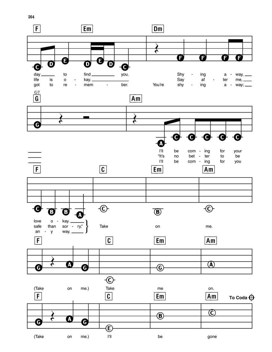 Take On Me Electronic Keyboard scores gallery preview page 2