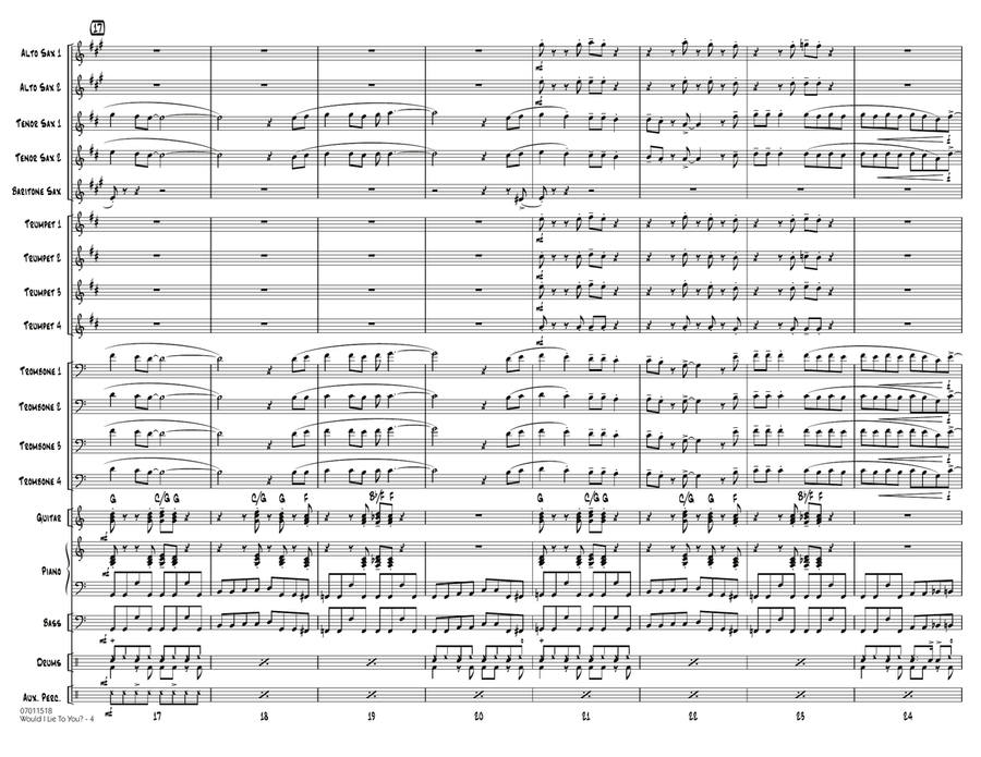 Would I Lie to You? - Conductor Score (Full Score) Jazz Ensemble scores gallery preview page 4
