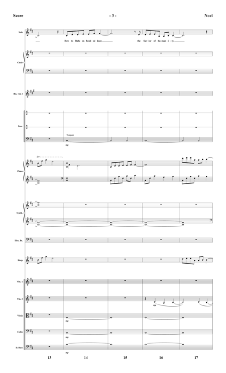 Noel (feat. Lauren Daigle) (arr. Heather Sorenson) - Full Score Choir scores gallery preview page 3