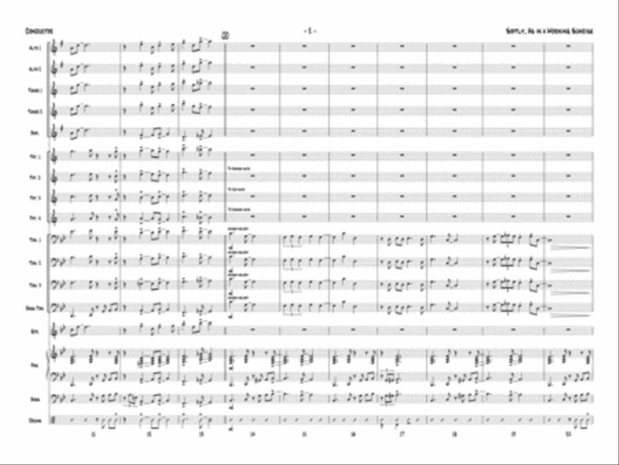 Softly, As in a Morning Sunrise Jazz Ensemble scores gallery preview page 3