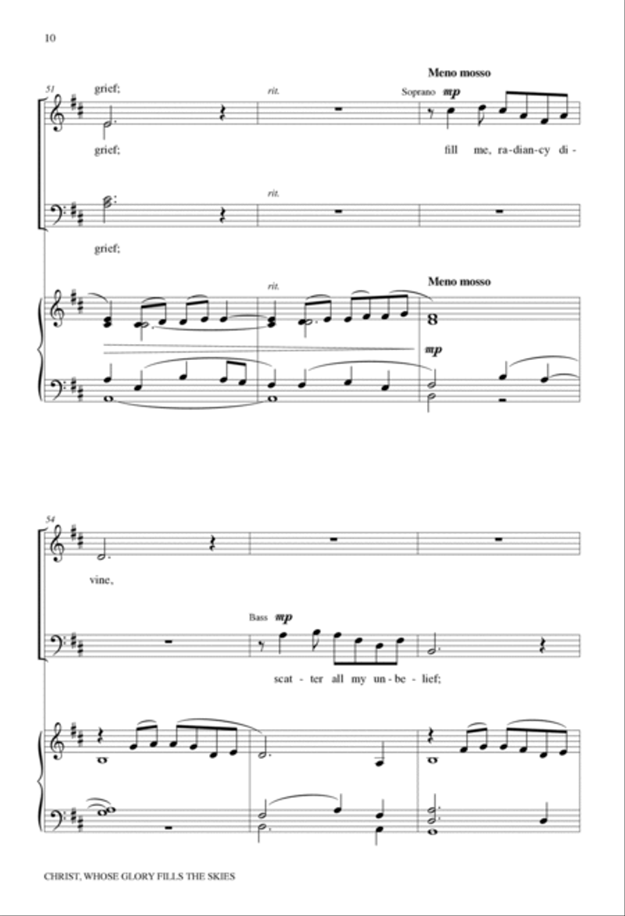 Christ, Whose Glory Fills the Skies 4-Part scores gallery preview page 5