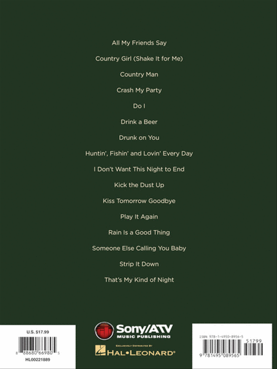 Best of Luke Bryan Piano, Vocal, Guitar scores gallery preview page 6