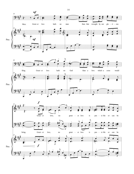 Greater Love Hath No Man, SATB choir image number null