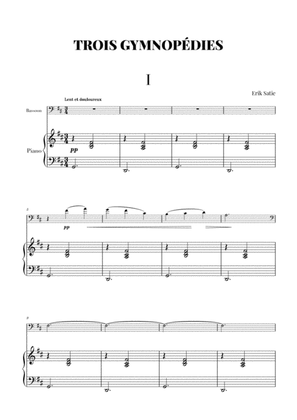 Book cover for Satie - 3 Gymnopédies (Bassoon and Piano transcription)