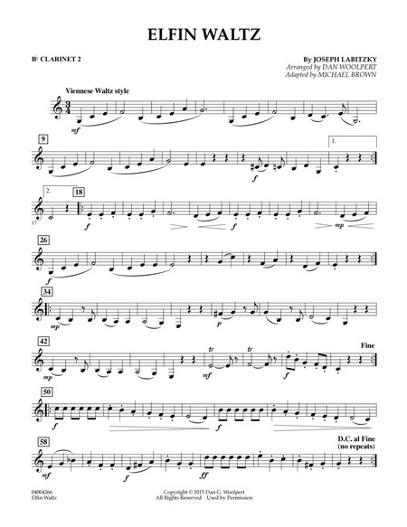 Elfin Waltz - Bb Clarinet 2