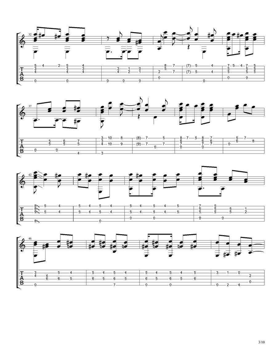 Taquito Militar Taquito Militar Guitar Tablature scores gallery preview page 3
