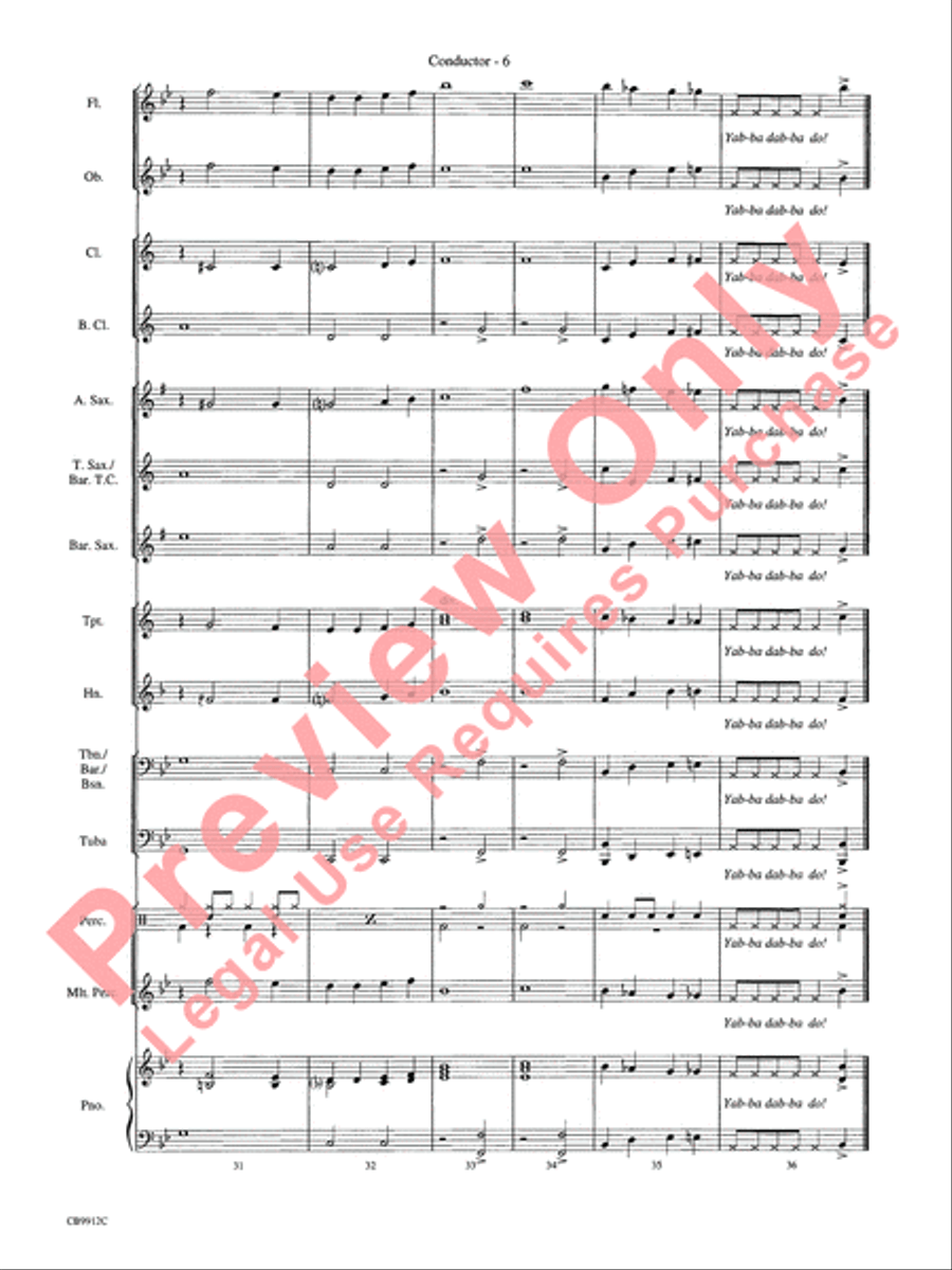 The Flintstones Meet the Jetsons Concert Band scores gallery preview page 8