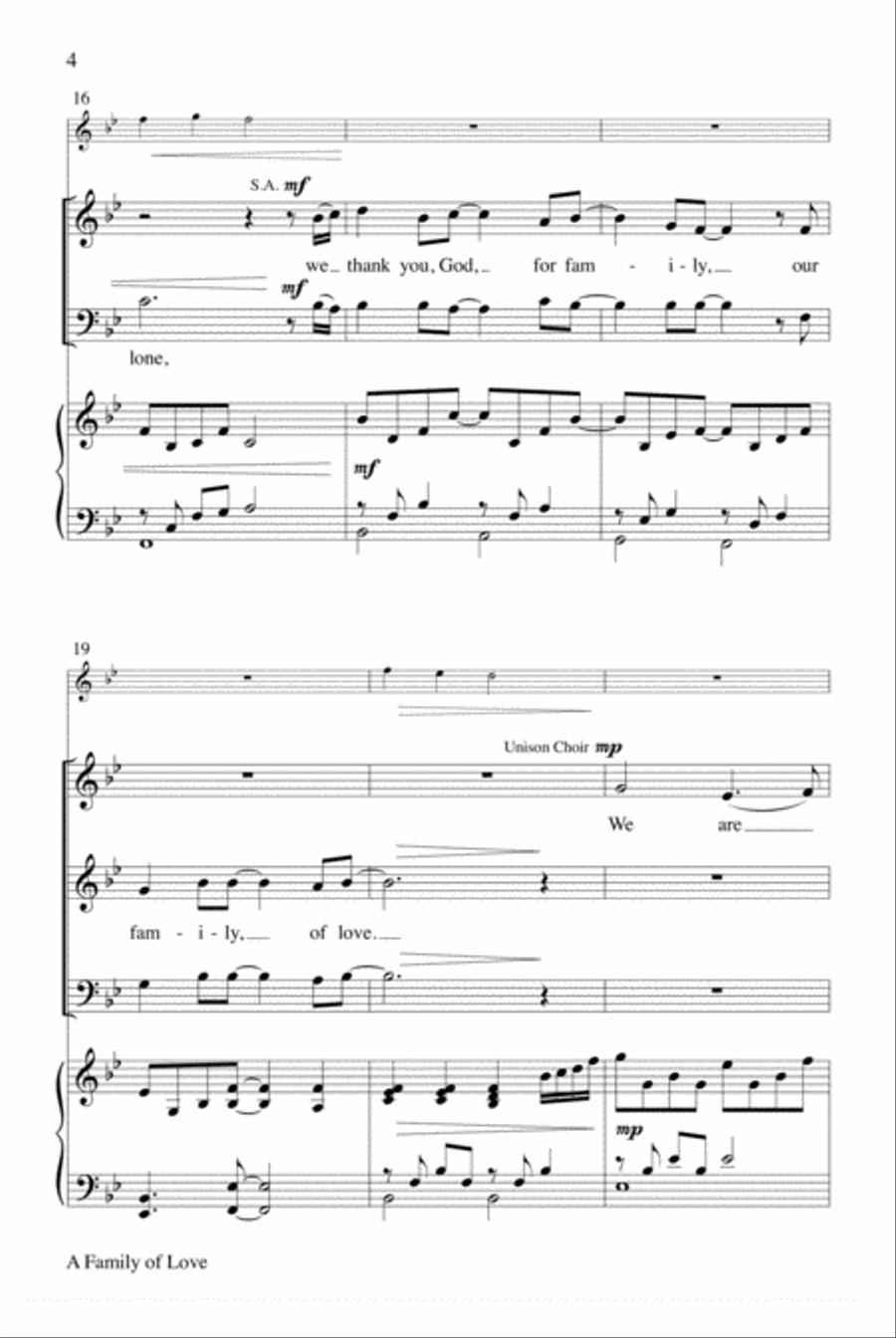 A Family of Love A Family of Love 4-Part scores gallery preview page 4