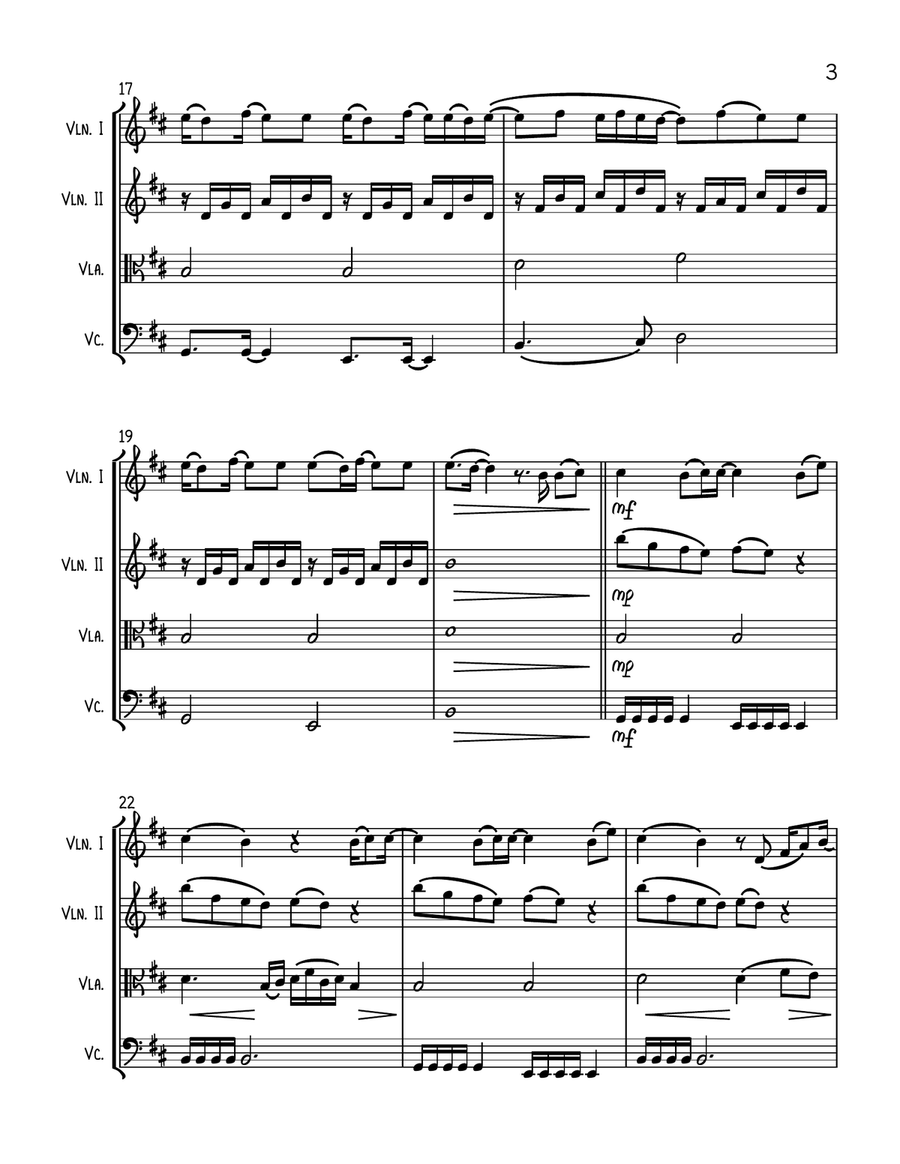 Young And Beautiful String Quartet scores gallery preview page 3