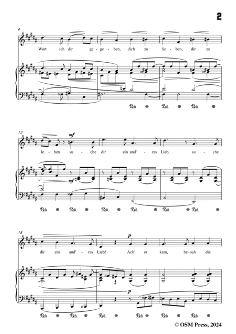 A. Jensen-Denke,denke,mein Geliebter,Op.30 No.4,in B Major Voice scores gallery preview page 3