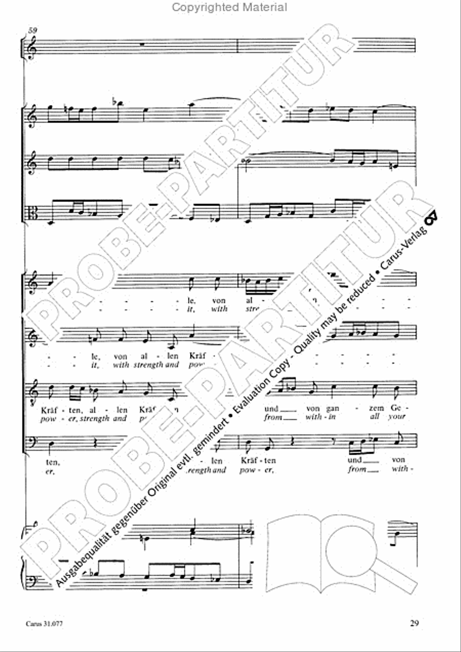The Lord your God you shall now be loving (Du sollt Gott, deinen Herren, lieben) 4-Part scores gallery preview page 30