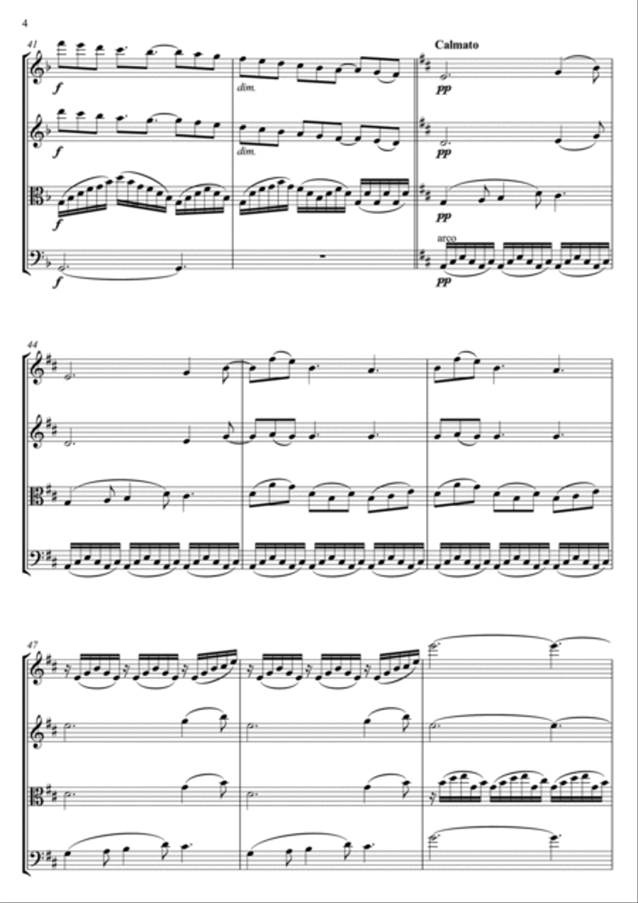Clair de Lune Clair de Lune String Quartet scores gallery preview page 5