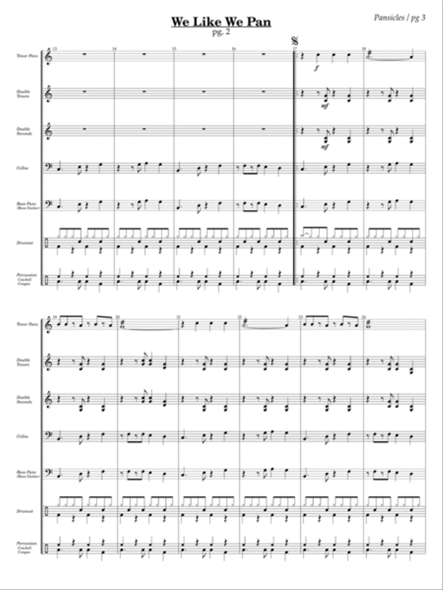 Pansicles - 7 Steel Pan Ensembles for 7 - 9 players Steel Pan scores gallery preview page 5