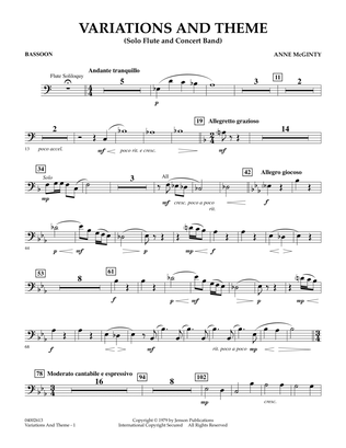 Variations And Theme (for Flute Solo And Band) - Bassoon