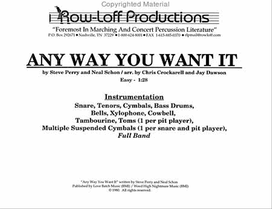 Any Way You Want It Any Way You Want It Percussion Ensemble scores gallery preview page 2