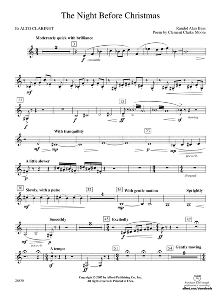 The Night Before Christmas: E-flat Alto Clarinet