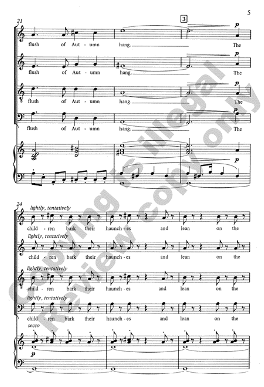 Three Summer Scenes: 3. Picking Apples SSA scores gallery preview page 6