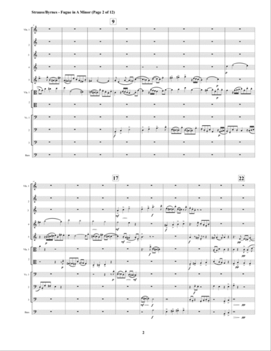 Fugue in A Minor by Richard Strauss for Strauss - Fugue (String Orchestra) String Orchestra scores gallery preview page 2