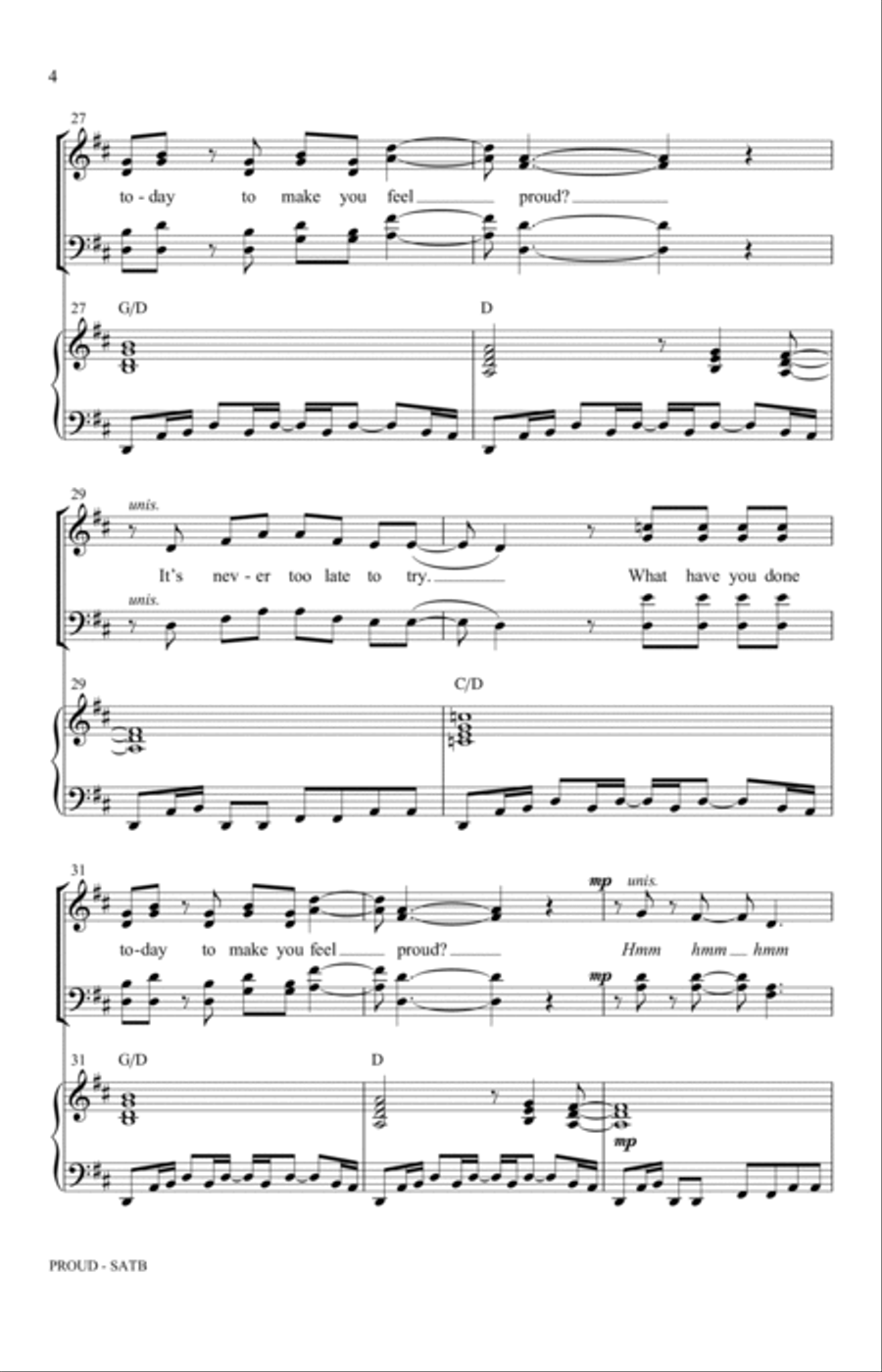 Proud (arr. Greg Gilpin) Proud (arr. Greg Gilpin) 4-Part scores gallery preview page 4