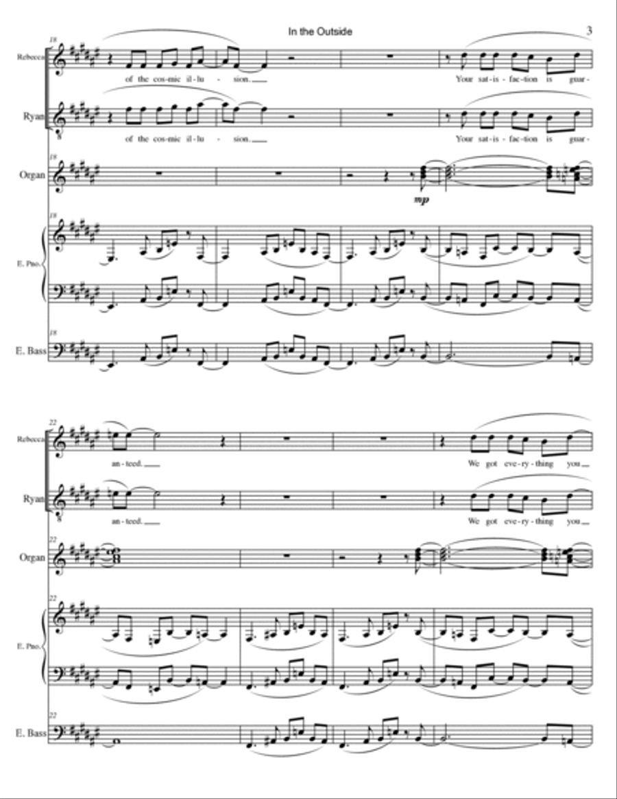 In the Outside Piano, Vocal, Guitar scores gallery preview page 3