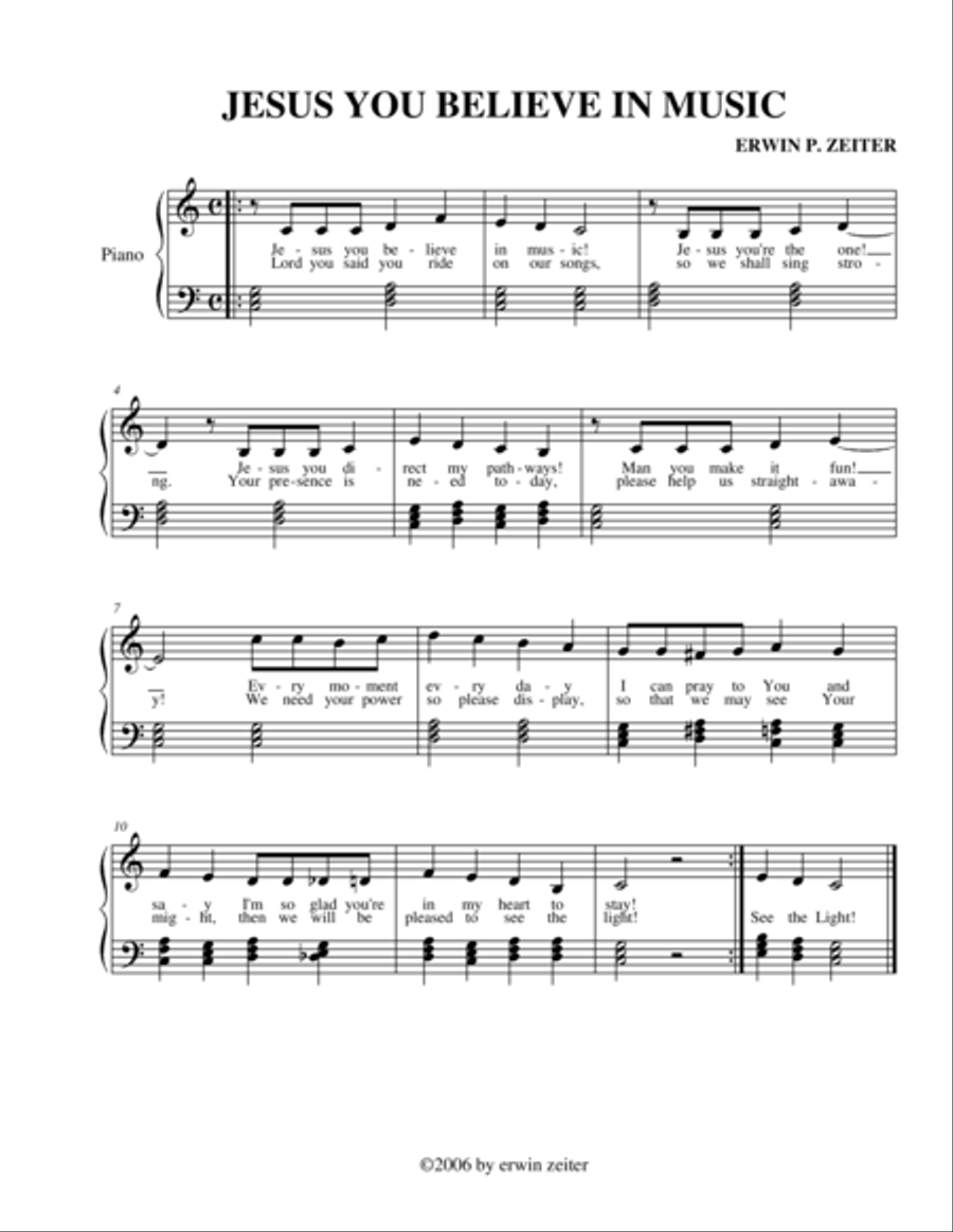 JESUS YOU BELIEVE IN MUSIC Voice scores gallery preview page 1