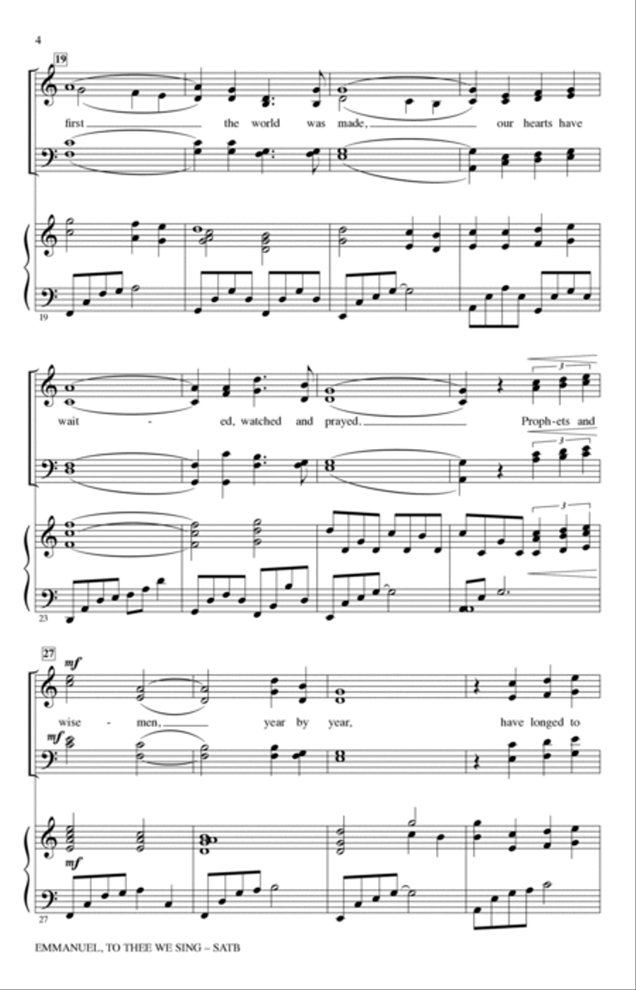 Emmanuel, To Thee We Sing 4-Part scores gallery preview page 3