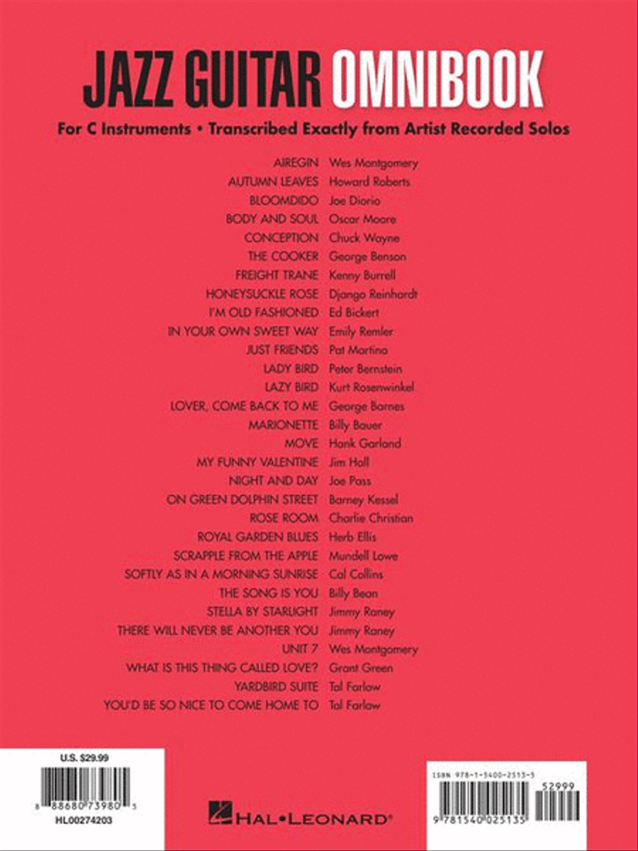 Jazz Guitar Omnibook Electric Guitar scores gallery preview page 7