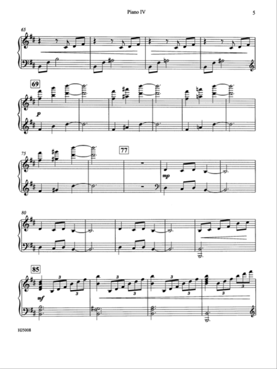 Ukrainian Bell Carol (Piano Quartet - Four Pianos) - Piano IV Choir scores gallery preview page 4