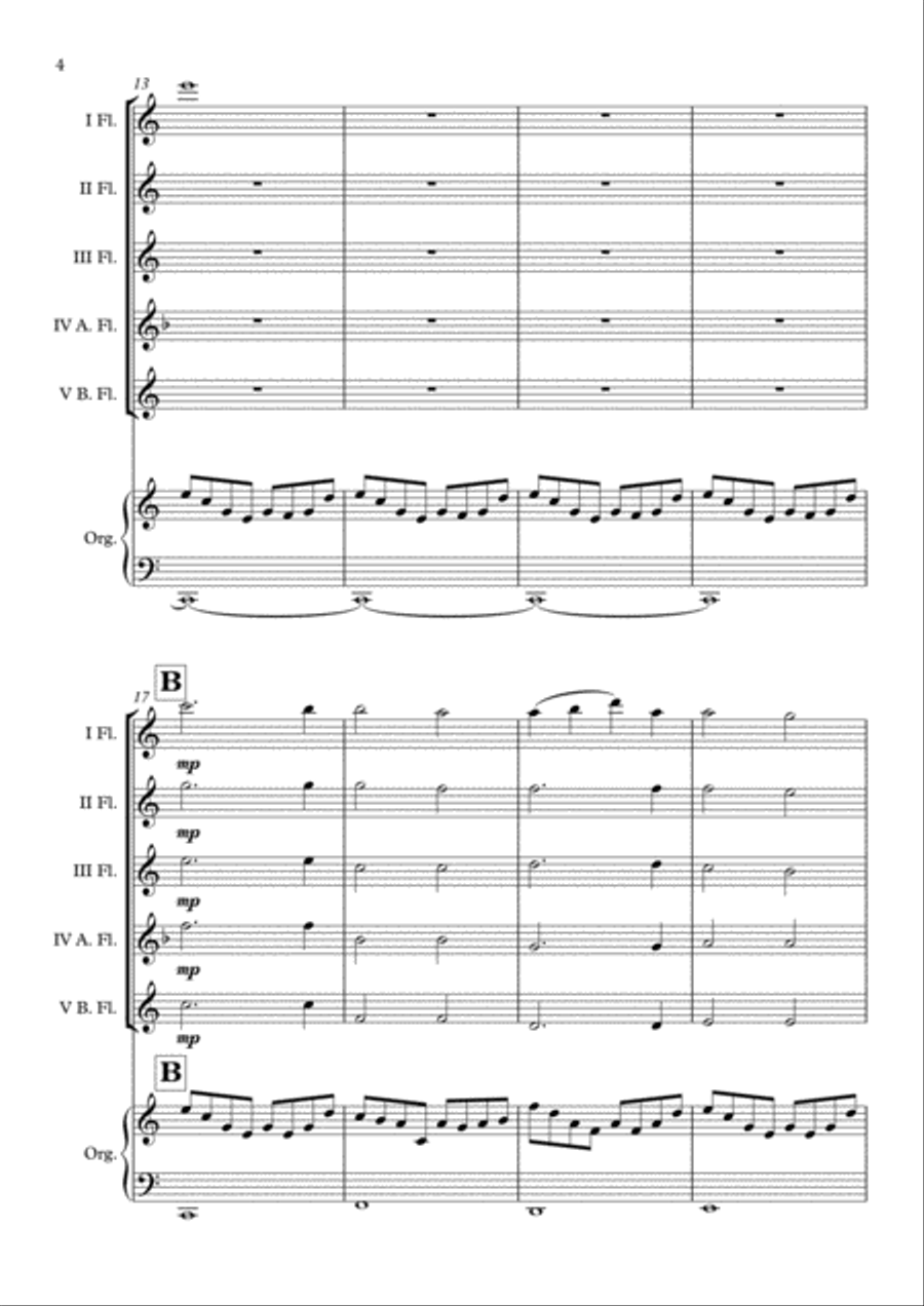 Mr. Bean Animated Series Theme Flute Choir scores gallery preview page 5