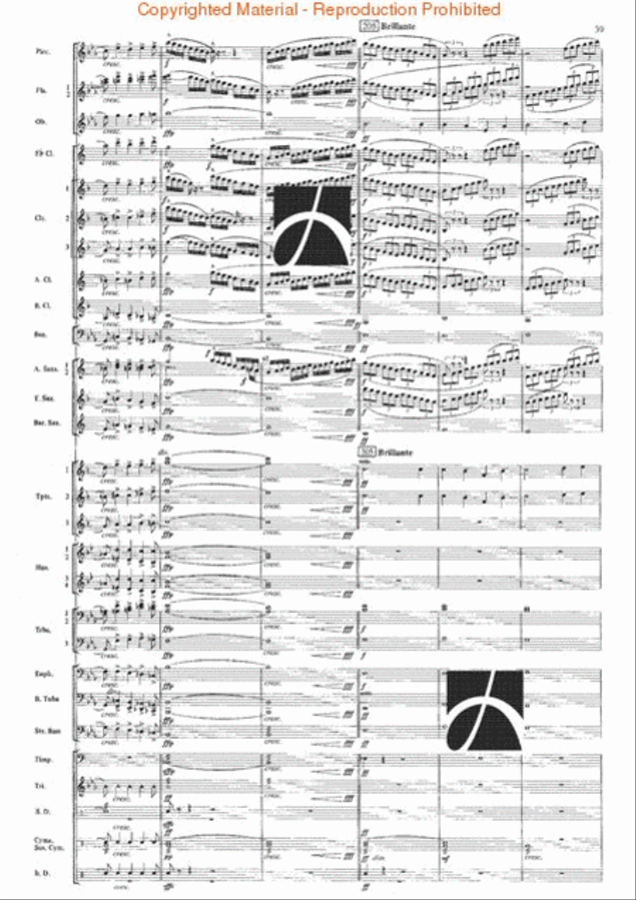 The Seventh Night of July Concert Band scores gallery preview page 36